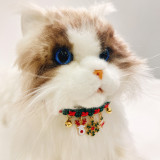 Christmas pet collar cat scarf
