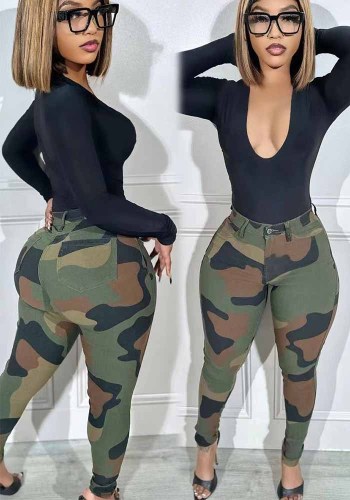 Women Camouflage Cargo Pants