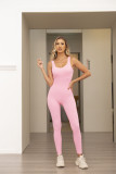 Women Seamless Square Neck Sports Fitness Jumpsuit