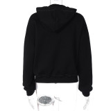 Women's Autumn And Winter Fashion Letter Printed Loose Long Sleeve Hoodies