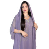 Muslim Ethnic Wear Stylish Beaded Abaya Saudi Party Dresses