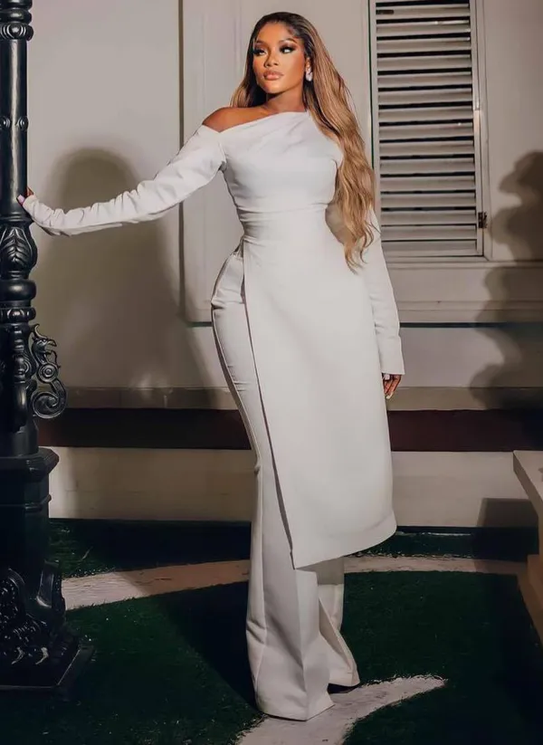 Women Solid Long Sleeve Slit Top and Pant Two Piece Set