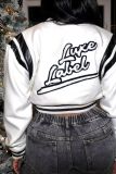 Women's Clothing Embroidery Letter Button Fashion Baseball Jacket