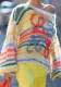 Women's Spring Rainbow Contrast Striped Sweater Women's Loose Pullover Knitting Shirt