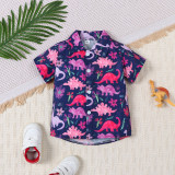 Summer Boy Dinosaur Short Sleeve Shirt