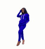 Women Lace-Up Hoodies and Pant Casual Sports Set