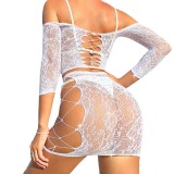 Women Off Shoulder See-Through Sexy Lingerie Set