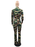 Women's Jogging Camouflage Sports Casual Autumn And Winter Two-Piece Set