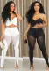 Sexy Strapless Mesh Open Waist Two-Piece Trousers Set Nightclub Wear