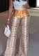 Classic Check Casual Plus Size Pants