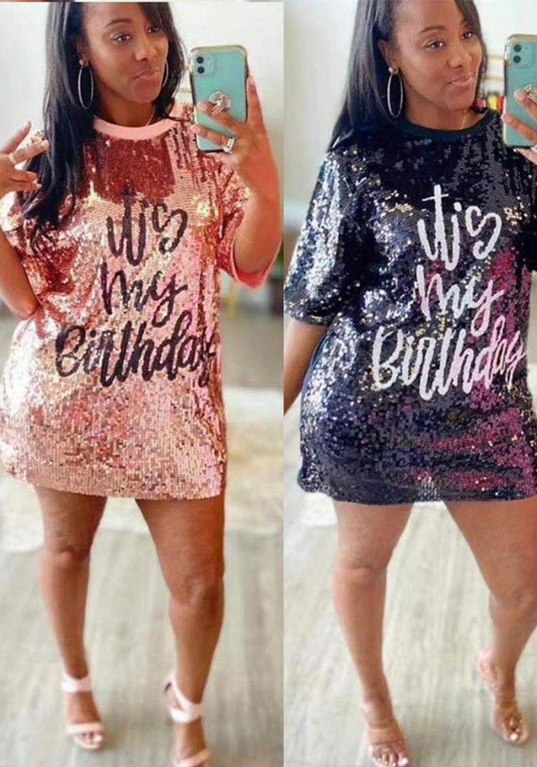 Fashionable Chic Casual Sequin Women's Dress