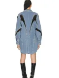 Fashionable Women's Autumn And Winter Lace Patchwork Denim Shirt