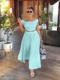 Women Off Shoulder Top and Skirt two-piece set