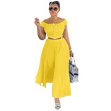 Women Off Shoulder Top and Skirt two-piece set