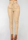 Women's Fitted Solid Color High Waist Pants With Belt