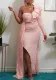 Winter African Women Dress Fashion One Shoulder Sequin Bridesmaid Dress Party Long Dress