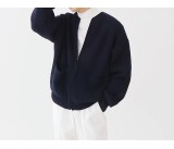 Men's Casual Solid Round Neck Knitting Cardigan Jacket