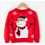 Children's Sweater Autumn And Winter Cartoon Christmas Snowman Pullover Basic Knitting Shirt For Girls