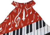 Fashion Piano Print Sleeveless Casual Dress