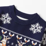 Autumn And Winter Children's Pullover Sweater Christmas Elk Baby Girl Basic Knitting Shirt