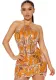 Fashionable Lace-Up Halter Low Back Sexy Women's Sequin Party Dress