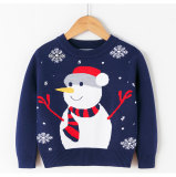 Children's Sweater Autumn And Winter Cartoon Christmas Snowman Pullover Basic Knitting Shirt For Girls