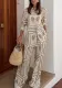 Printed Long-Sleeved Shirt And Trousers Two-Piece Set Home Wear