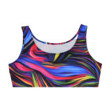 Sexy Multicolor Stripes Print Straps Bodycon Dress