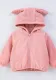 Girl Warm Flannel Cute Rabbit Hooded Jacket