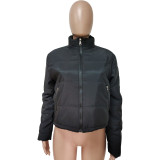 Women Winter Casual Solid Padded Jacket