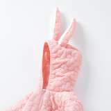 Girl Jacquard Cute Rabbit Hooded Jacket