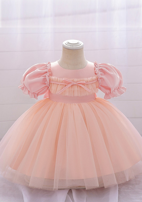 Girl Puff Sleeve Princess Dress