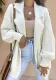 Solid Color Cardigan Turndown Collar Long-Sleeved Knitting Coat Autumn And Winter Fashion Sweater