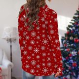 Fashionable Casual Christmas Printed Cardigan Jacket