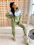Autumn And Winter Women's Sports Casual Hoodies Set Two Piece Tracksuit