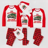 Christmas Family Wear Cartoon Plaid Print Loungewear Pajama Set