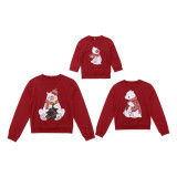 Christmas Family Wear Red Long Sleeve Top