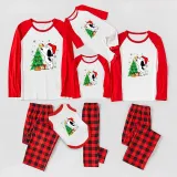 Christmas Family Wear Cartoon Plaid Print Loungewear Pajama Set
