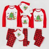 Christmas Family Wear Cartoon Plaid Print Loungewear Pajama Set