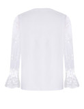 Christmas Women Style Printed Lace Long Sleeve T-Shirt