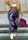 Women Casual Multi-Color Fringed Pants
