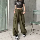 Women American Vintage Cargo Loose Wide Leg Casual Pants