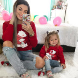 Christmas Family Wear Red Long Sleeve Top