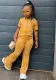 Girls velvet short-sleeved Top and Pant two-piece set