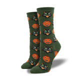 Halloween Creative Funny Pumpkin Jacquard Trendy Socks For Men And Women Mid-Calf Socks