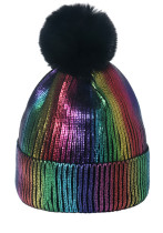 Autumn And Winter Shiny Woolen Hat Hip-Hop Street Fur Ball Knitting Hat For Men And Women