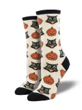 Halloween Creative Funny Pumpkin Jacquard Trendy Socks For Men And Women Mid-Calf Socks