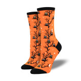Halloween Creative Funny Pumpkin Jacquard Trendy Socks For Men And Women Mid-Calf Socks