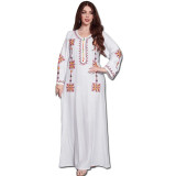 Muslim Women's Abaya Embroidered Abaya Dress Dubai Long Dress