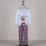 Christmas Elk Print Parent-Child Wear Long-Sleeved Pajamas Set Home Wear Family Outfits